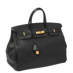 مملوكة مسبقًا حقيبة هيرمس بيركين إكسسوار ذهبي جلد توغو إيتوب رصاصية كافيه 40