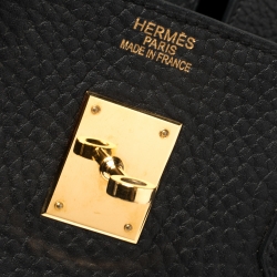 مملوكة مسبقًا حقيبة هيرمس بيركين إكسسوار ذهبي جلد توغو إيتوب رصاصية كافيه 40