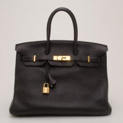 Hermes Black Togo Birkin 35 Gold Hardware