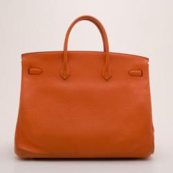 مملوكة مسبقًا Hermes Orange Togo Leather Birkin 40