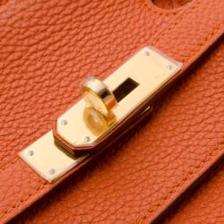 مملوكة مسبقًا Hermes Orange Togo Leather Birkin 40