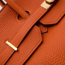 مملوكة مسبقًا Hermes Orange Togo Leather Birkin 40