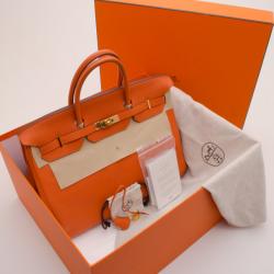مملوكة مسبقًا Hermes Orange Togo Leather Birkin 40