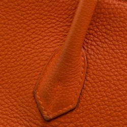 مملوكة مسبقًا Hermes Orange Togo Leather Birkin 40