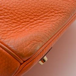 مملوكة مسبقًا Hermes Orange Togo Leather Birkin 40