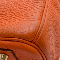 مملوكة مسبقًا Hermes Orange Togo Leather Birkin 40
