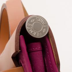 Pre Owned Hermes Magenta Toile Vache Herbag Convertible Satchel