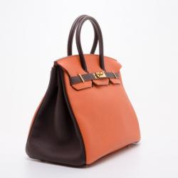 Pre Owned Hermes Birkin 35 Togo Limited Edition Orange Brown