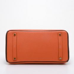 Pre Owned Hermes Birkin 35 Togo Limited Edition Orange Brown