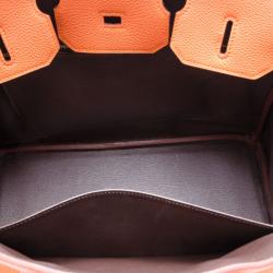 Pre Owned Hermes Birkin 35 Togo Limited Edition Orange Brown