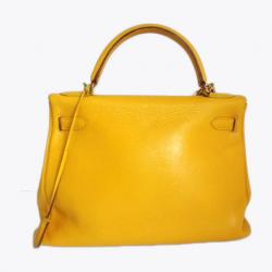 Hermes Kelly 32 Taurillon Clemence in Yellow
