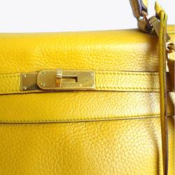 Hermes Kelly 32 Taurillon Clemence in Yellow