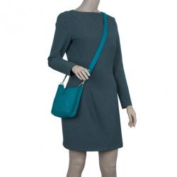 Pre Owned Hermes Clemence Bleu Evelyne II TPM Bag