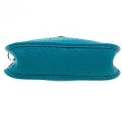 Pre Owned Hermes Clemence Bleu Evelyne II TPM Bag
