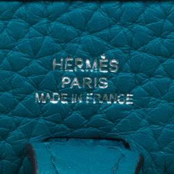 Pre Owned Hermes Clemence Bleu Evelyne II TPM Bag
