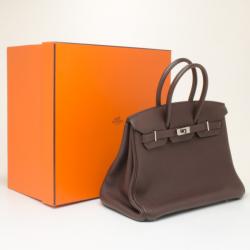 مملوكة مسبقًا Hermes Birkin 35 Togo Chocolate Brown