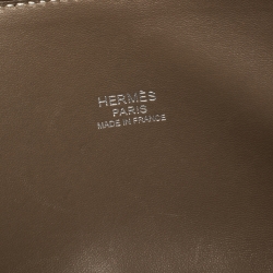 Pre Owned Hermes Taupe Grey Taurillon Clemence Leather Bolide 31 Bag