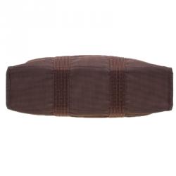 Pre Owned حقيبة يد توت هيرمس هيرلين كانفاس بني MM