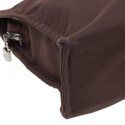 Pre Owned حقيبة يد توت هيرمس هيرلين كانفاس بني MM