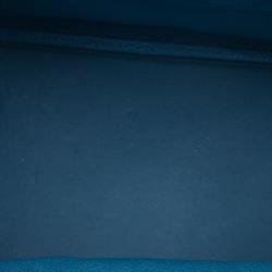 Pre Owned Hermes Blue Clemence Leather Lindy Bag 30