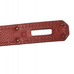 Pre Owned Hermes Rouge Vif Epsom Leather Gold Hardware HAC Birkin 32 Bag