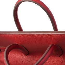 Pre Owned Hermes Rouge Vif Epsom Leather Gold Hardware HAC Birkin 32 Bag