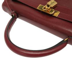مملوكة مسبقًا Hermes Red Box Leather Kelly Retourne 32 Bag