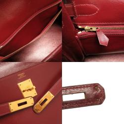 مملوكة مسبقًا Hermes Red Box Leather Kelly Retourne 32 Bag