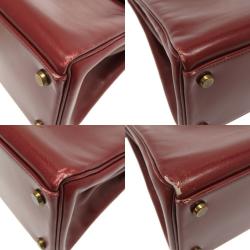 مملوكة مسبقًا Hermes Red Box Leather Kelly Retourne 32 Bag
