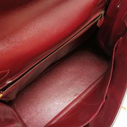 مملوكة مسبقًا Hermes Red Box Leather Kelly Retourne 32 Bag