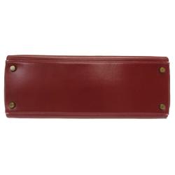 مملوكة مسبقًا Hermes Red Box Leather Kelly Retourne 32 Bag