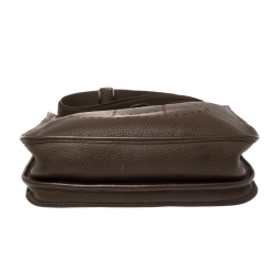 Pre Owned Hermes Chocolat Togo Leather Evelyne III PM Bag