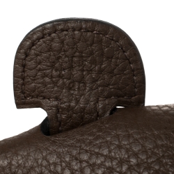 Pre Owned Hermes Chocolat Togo Leather Evelyne III PM Bag