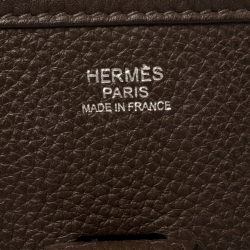 Pre Owned Hermes Chocolat Togo Leather Evelyne III PM Bag