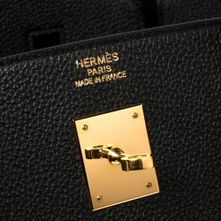 Hermes Black Togo Leather Gold Hardware Birkin 40 Bag
