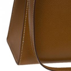 Pre Owned Hermes Orange Epsom Leather Gold Hardware Kelly Sellier 32 Bag