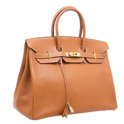 Hermes Brown Epsom Leather Gold Hardware Birkin 35