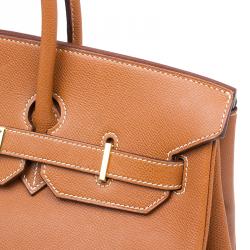Hermes Brown Epsom Leather Gold Hardware Birkin 35