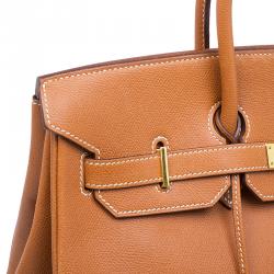 Hermes Brown Epsom Leather Gold Hardware Birkin 35