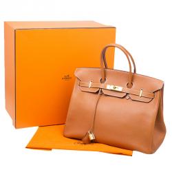 Hermes Brown Epsom Leather Gold Hardware Birkin 35