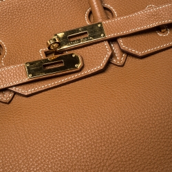 Hermes Gold Togo Leather Gold Hardware Birkin 35 Bag