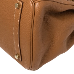 Hermes Gold Togo Leather Gold Hardware Birkin 35 Bag