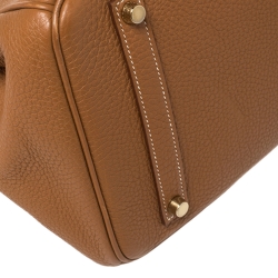 Hermes Gold Togo Leather Gold Hardware Birkin 35 Bag
