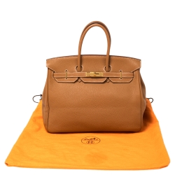 Hermes Gold Togo Leather Gold Hardware Birkin 35 Bag