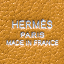 Pre Owned Hermes Jaune D'or Taurillon Clemence Leather Jypsiere 28 Bag