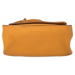 Pre Owned Hermes Jaune D'or Taurillon Clemence Leather Jypsiere 28 Bag