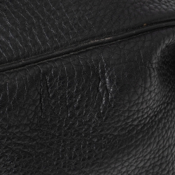 Hermes Noir Taurillon Clemence Leather Palladium Plated Birkin 35 Bag