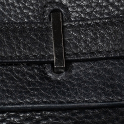 Hermes Noir Taurillon Clemence Leather Palladium Plated Birkin 35 Bag