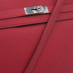 Pre Owned حقيبة هيرمس كيلي ريتورن 35 جلد كليمينس أحمر إكسسوار بلاديوم
