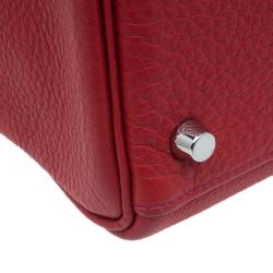 Pre Owned حقيبة هيرمس كيلي ريتورن 35 جلد كليمينس أحمر إكسسوار بلاديوم